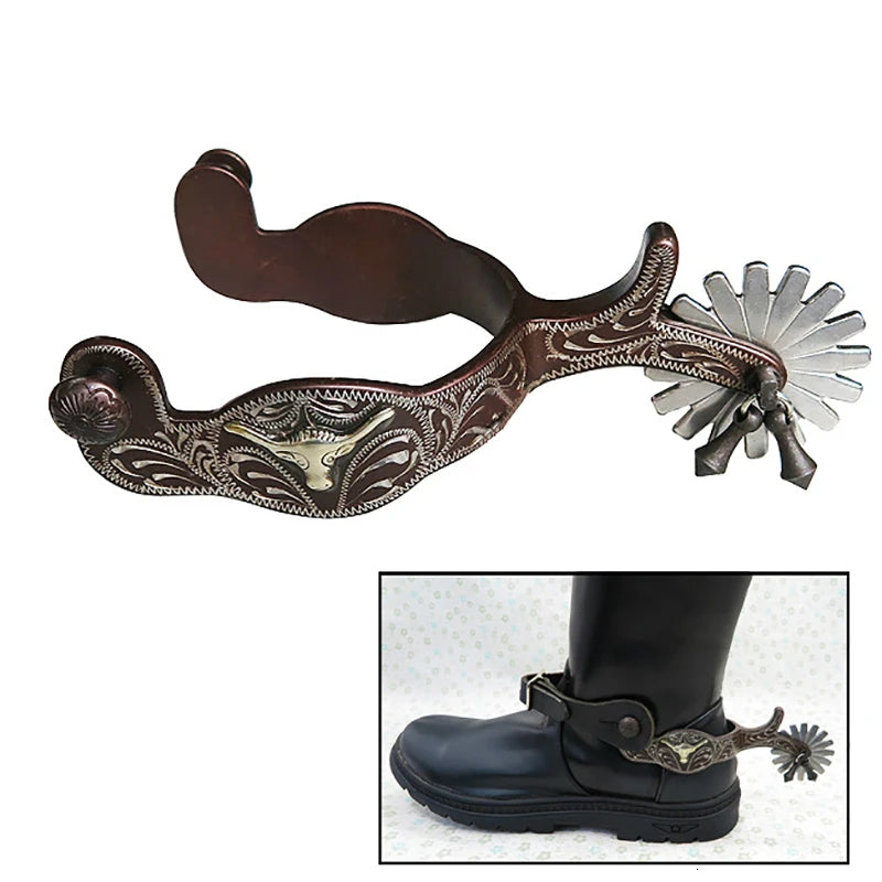 2 stücke Reiten Spurs Leder Gürtel  Western Cowboy Spur