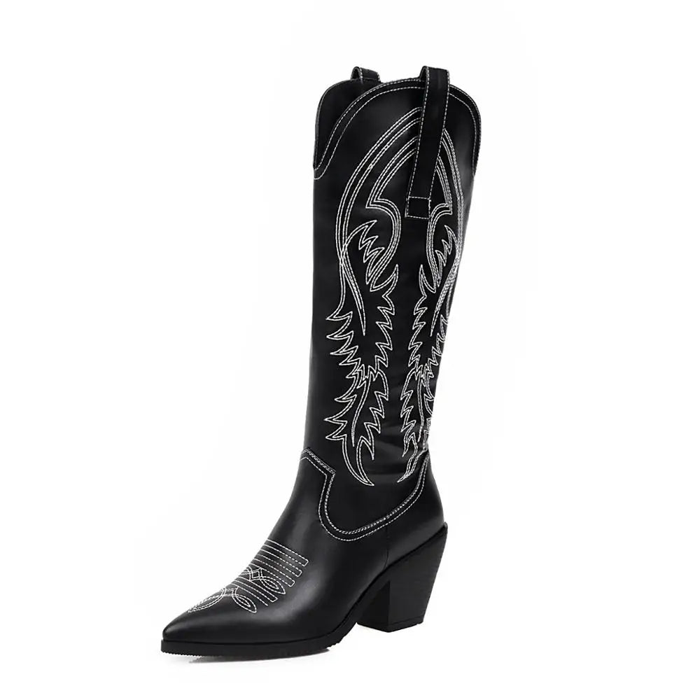 Leather Riding Boots Western Cowgirl Boot