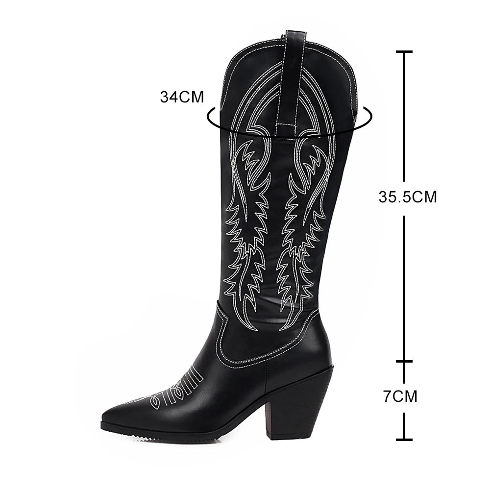 Leather Riding Boots Western Cowgirl Boot