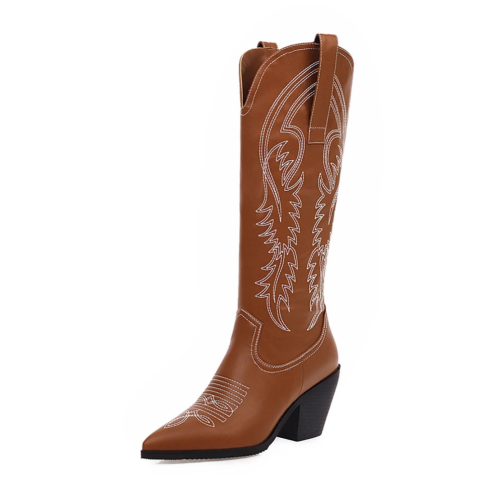 Leather Riding Boots Western Cowgirl Boot