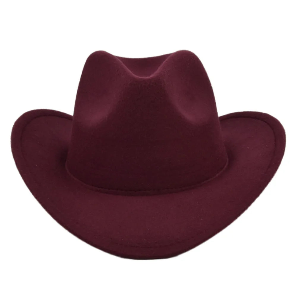 Fashion Cowboy Hat Woolen Hat Fedora Hat Retro