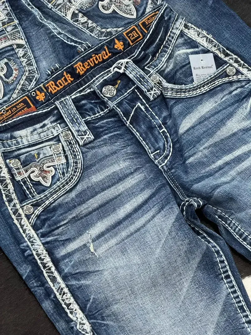 Y2K Jeans Men &amp; Women American Street Retro Embroidery