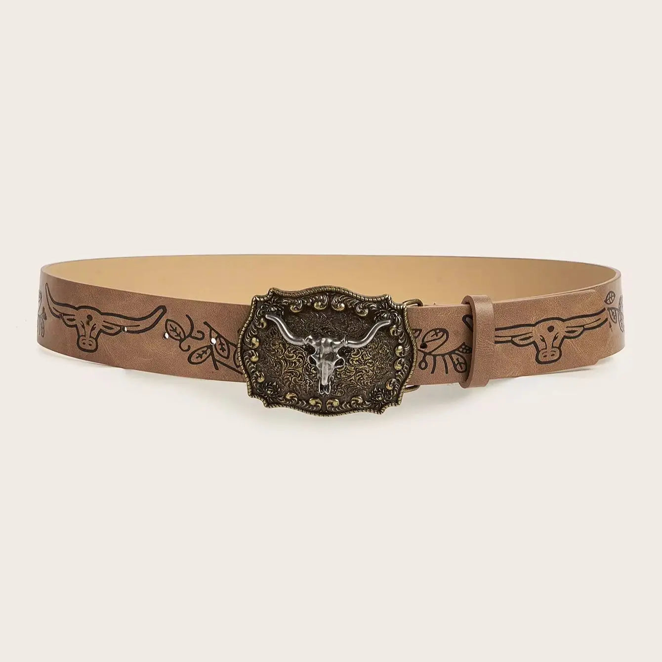 Vintage Western Cowboy Wind Cowboy Schnalle bedruckten Gürtel