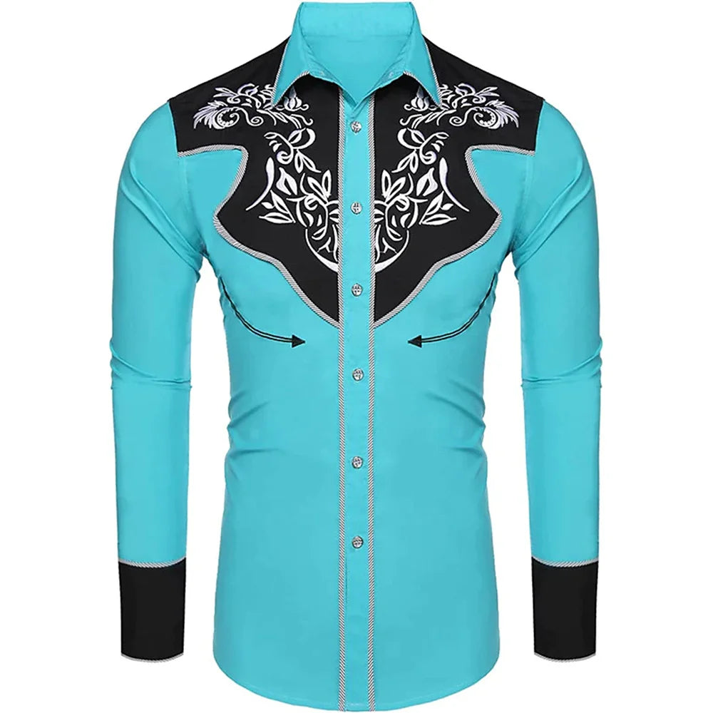 Western Shirt Casual Men's