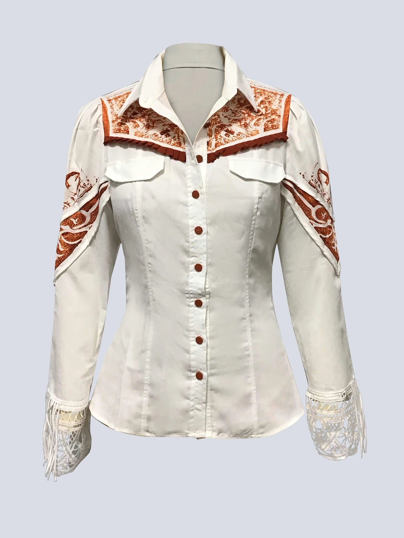 Western style  Taille Hemd  Dame Bluse