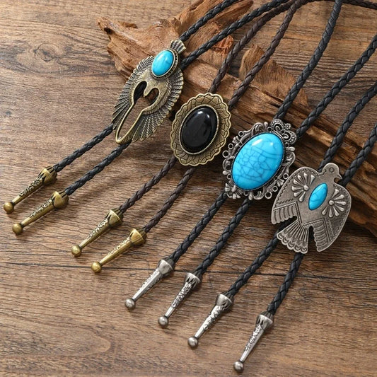 American bolo tie, cowboy hat, pendant, western necklace,