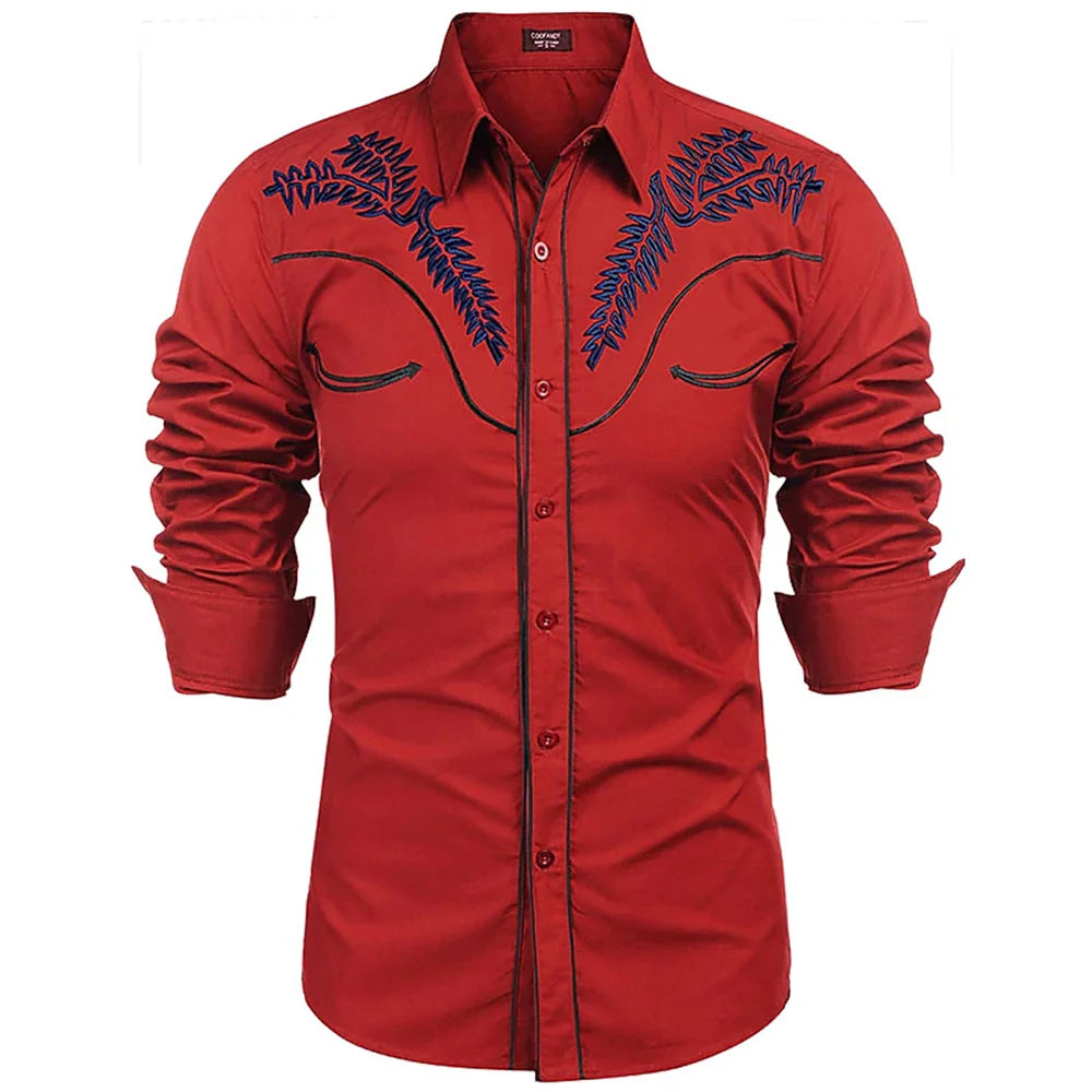 Western Shirt Casual Men's