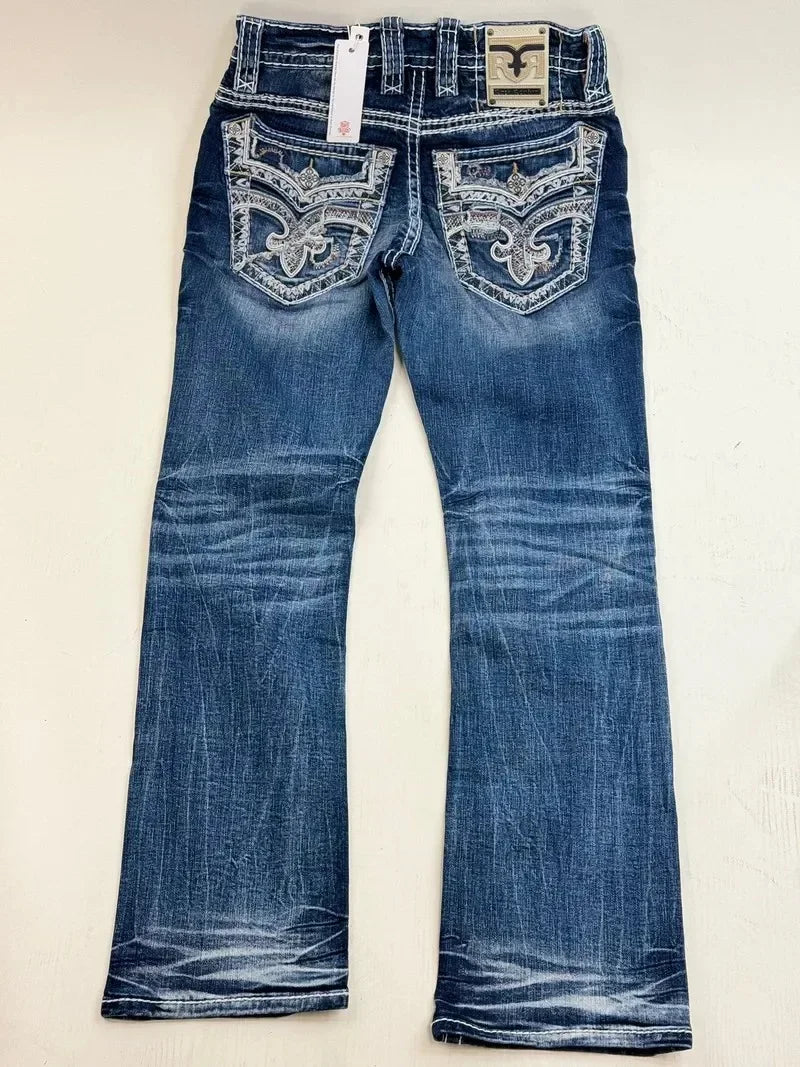 Y2K Jeans Men &amp; Women American Street Retro Embroidery