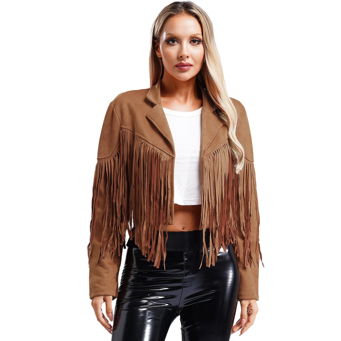 Suede Jackets Lapel Western Cowgirl