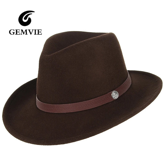 Fedoras Western Cowboy Hut Dame Sombrero Hombre Metall Stück