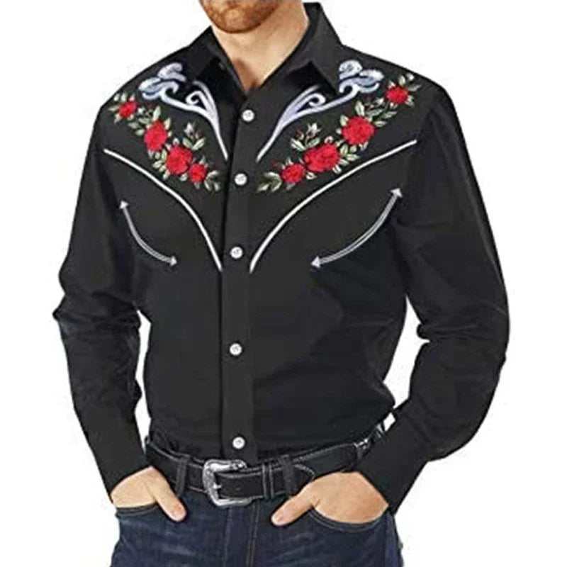 Men's Shirt Cowboy Shirts, Top