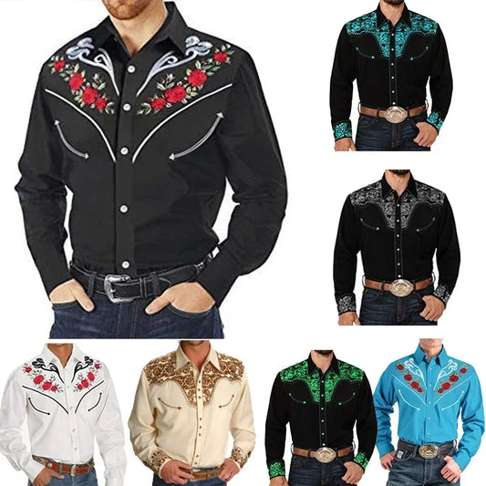 Men's Shirt Cowboy Shirts, Top