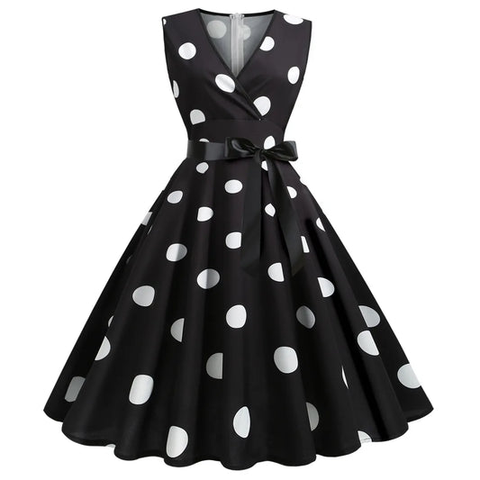 Western style summer dresses for women sleeveless retro Hepburn