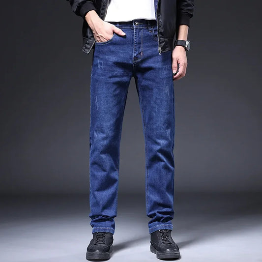 Jeans klassisch blau Business-Casual, normale Herbst-Cowboy-Hose