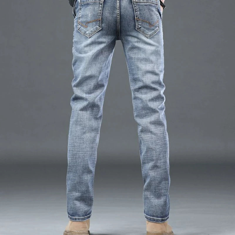 Men's jeans elastic work clothes male cowboy pants designer y2k