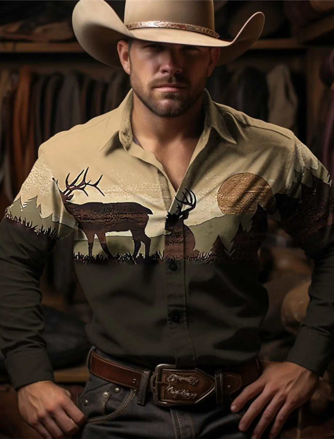 Cactus Cowboy Western Style Men's