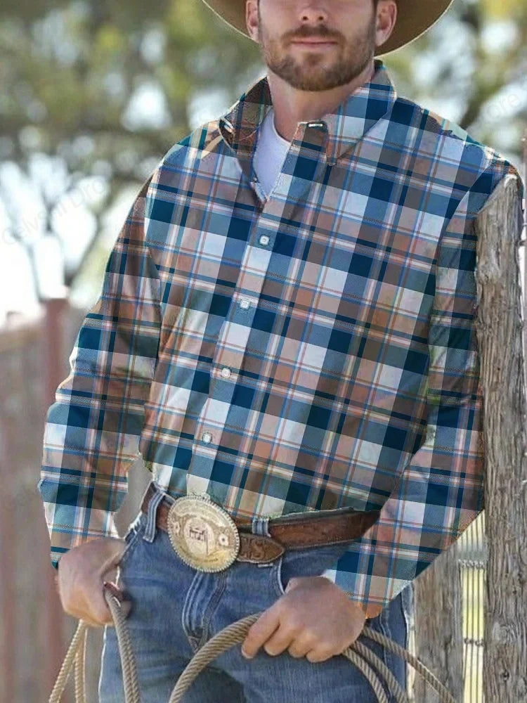 Western Cowboy Printed Shirt