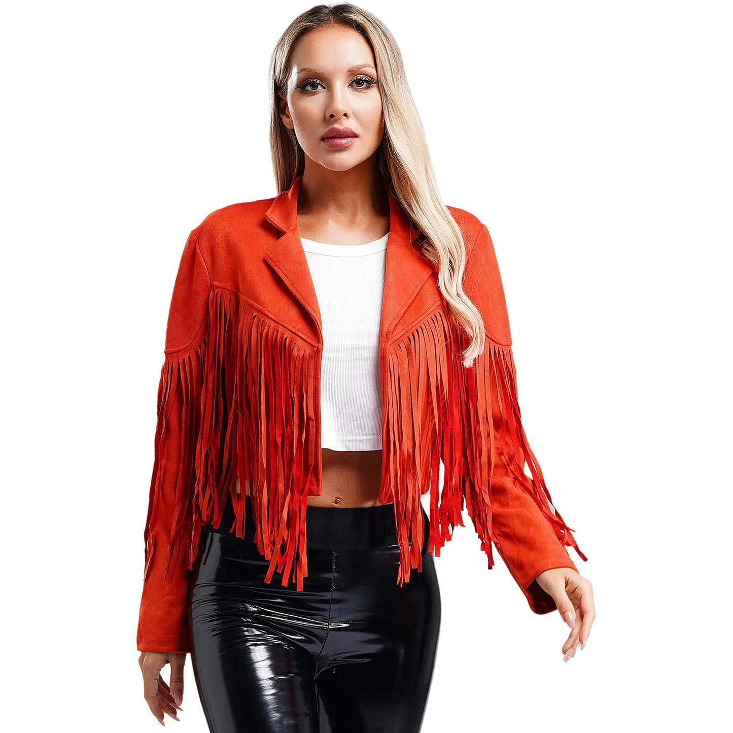 Suede Jackets Lapel Western Cowgirl