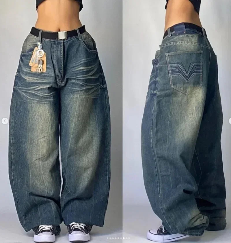 Y2K Jeans Men &amp; Women American Street Retro Embroidery