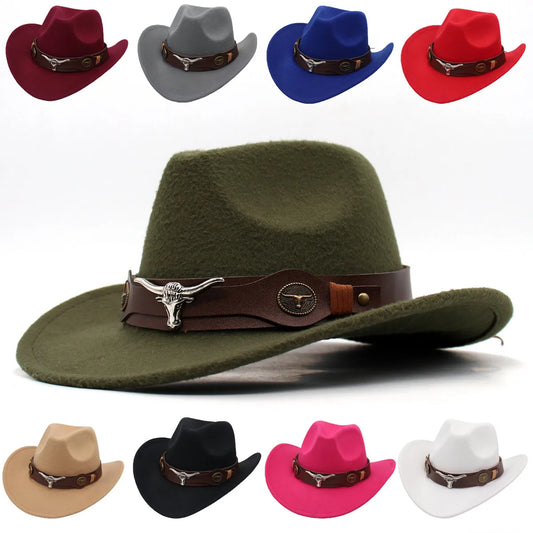 Western Cowboy Hat Style Top Ladies Hat Roll Brim