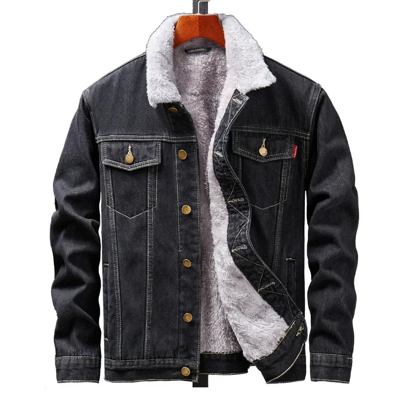 Men's Denim Jacket Thick Coats