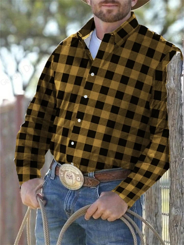 Western Cowboy Printed Shirt