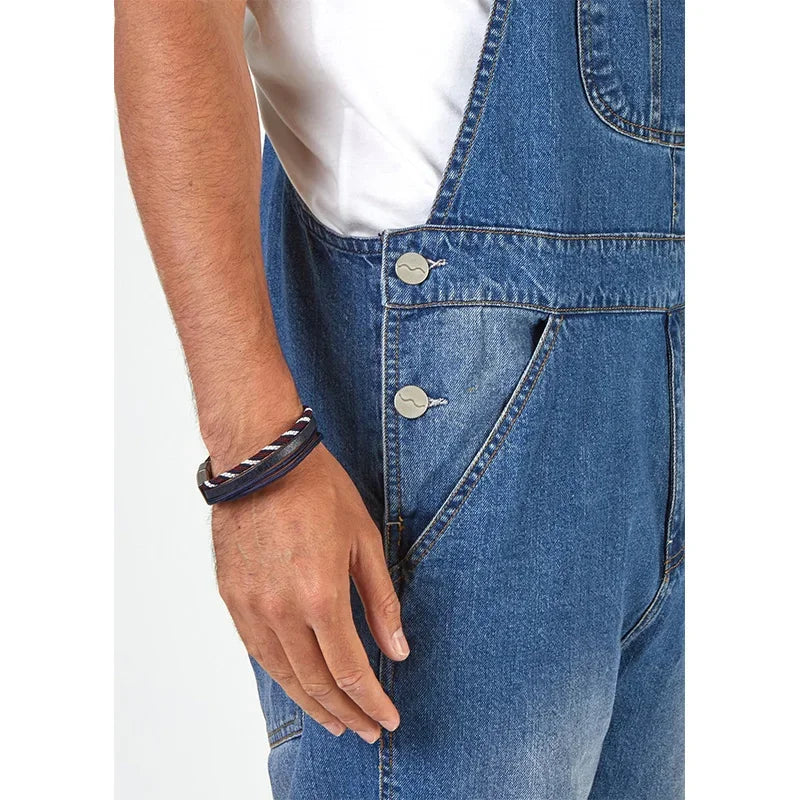 Men's Jeans Suspender Pants Length Overalls