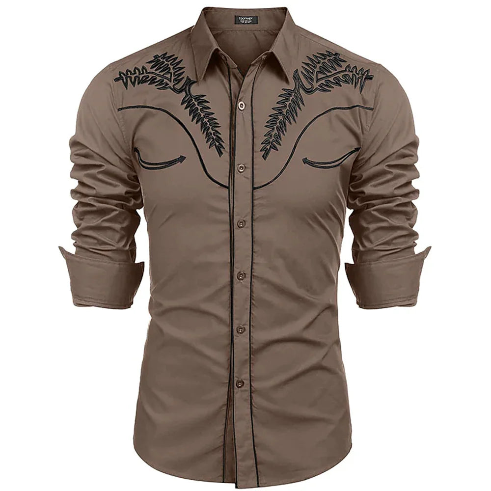 Western Shirt Casual Men's