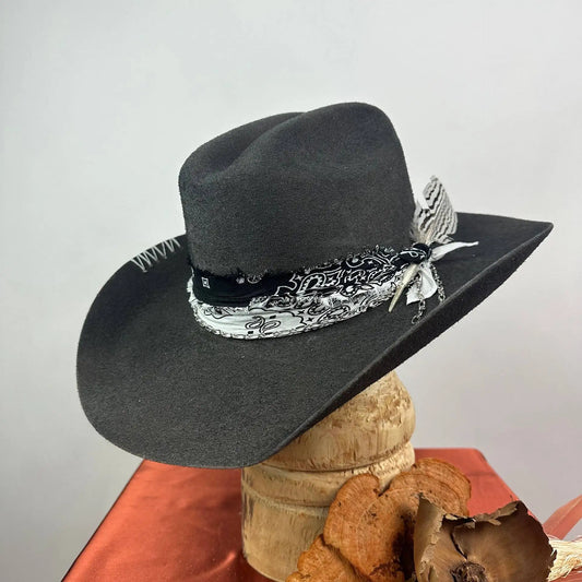 Cowboy hat outdoor wool retro bowler hat