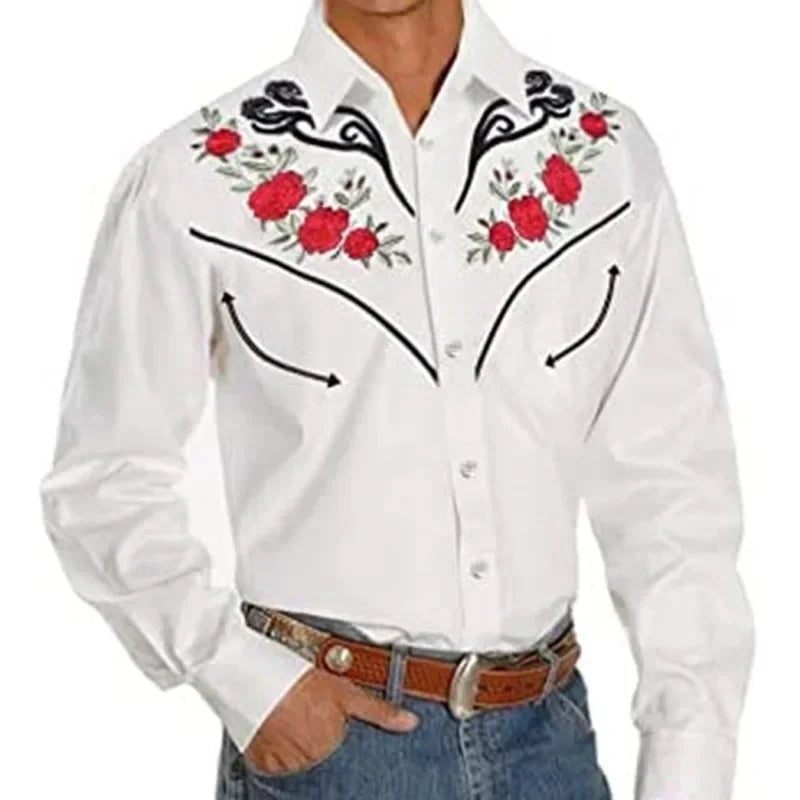 Men's Shirt Cowboy Shirts, Top