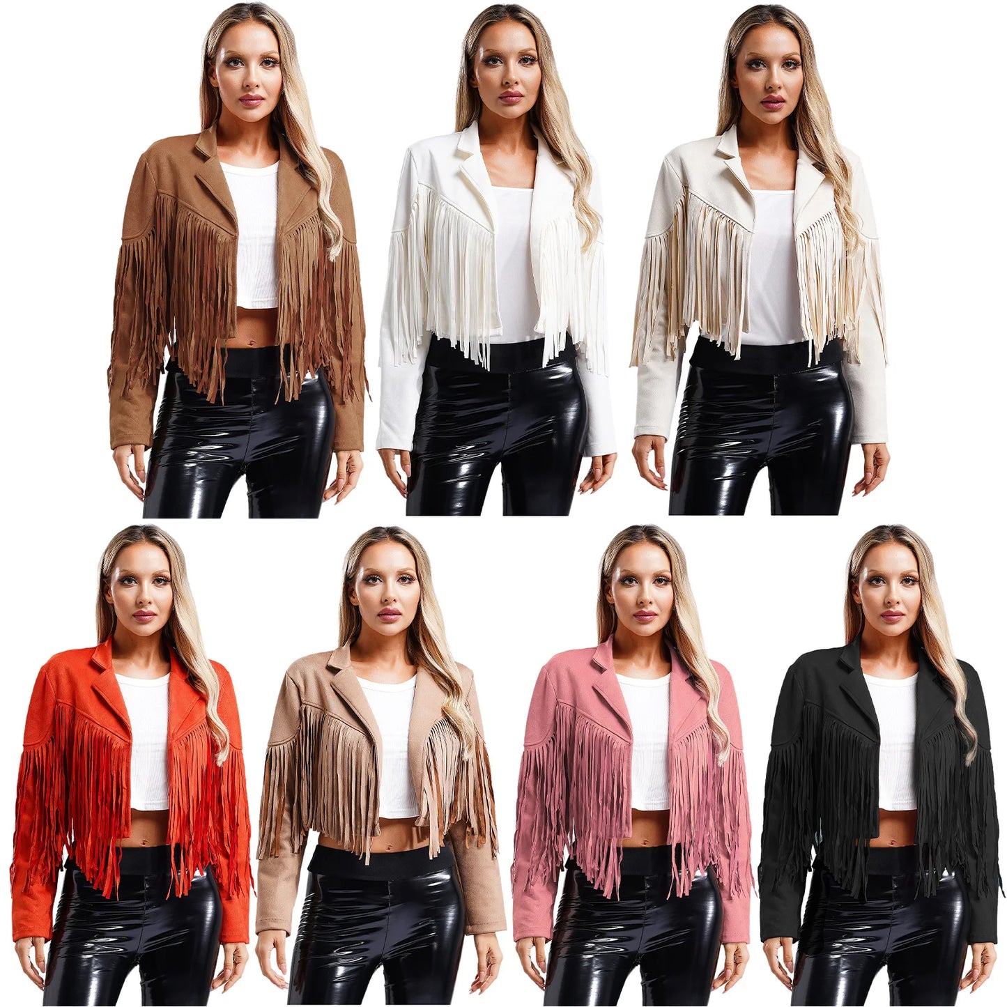 Suede Jackets Lapel Western Cowgirl