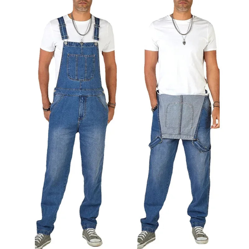 Men's Jeans Suspender Pants Length Overalls