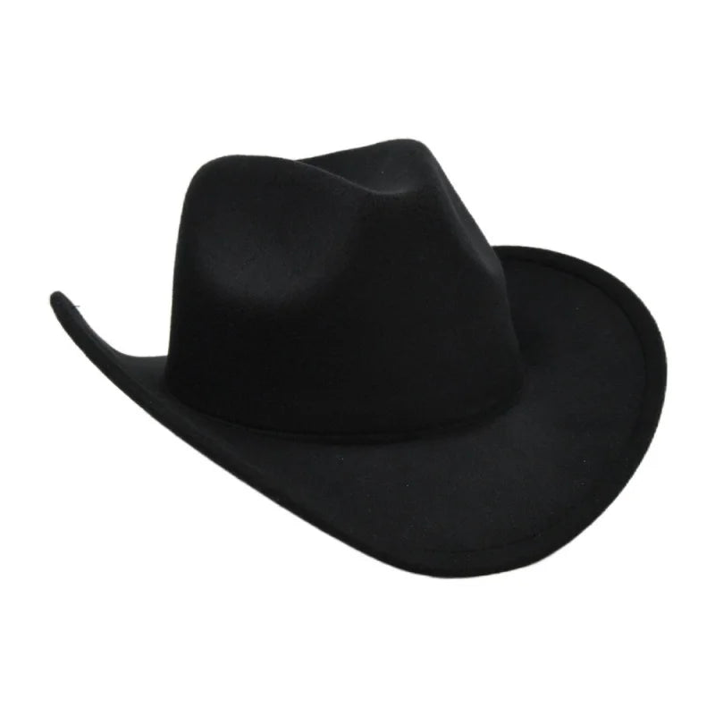 Fashion Cowboy Hat Woolen Hat Fedora Hat Retro