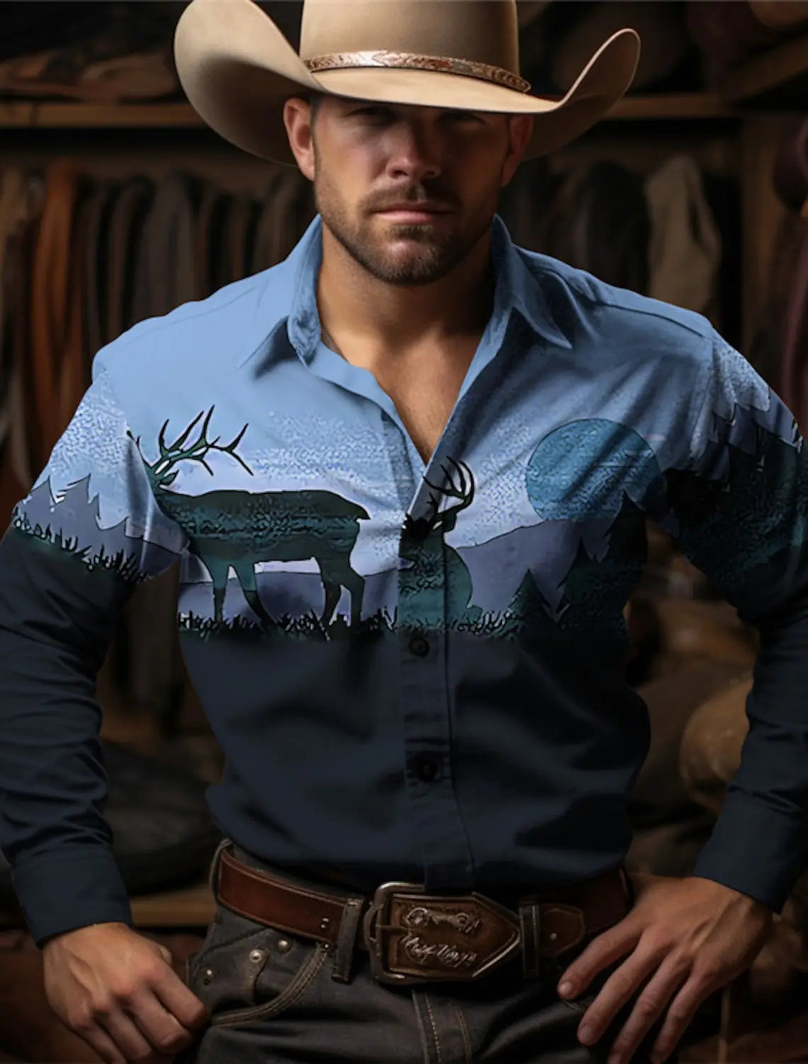 Cactus Cowboy Western Style Men's