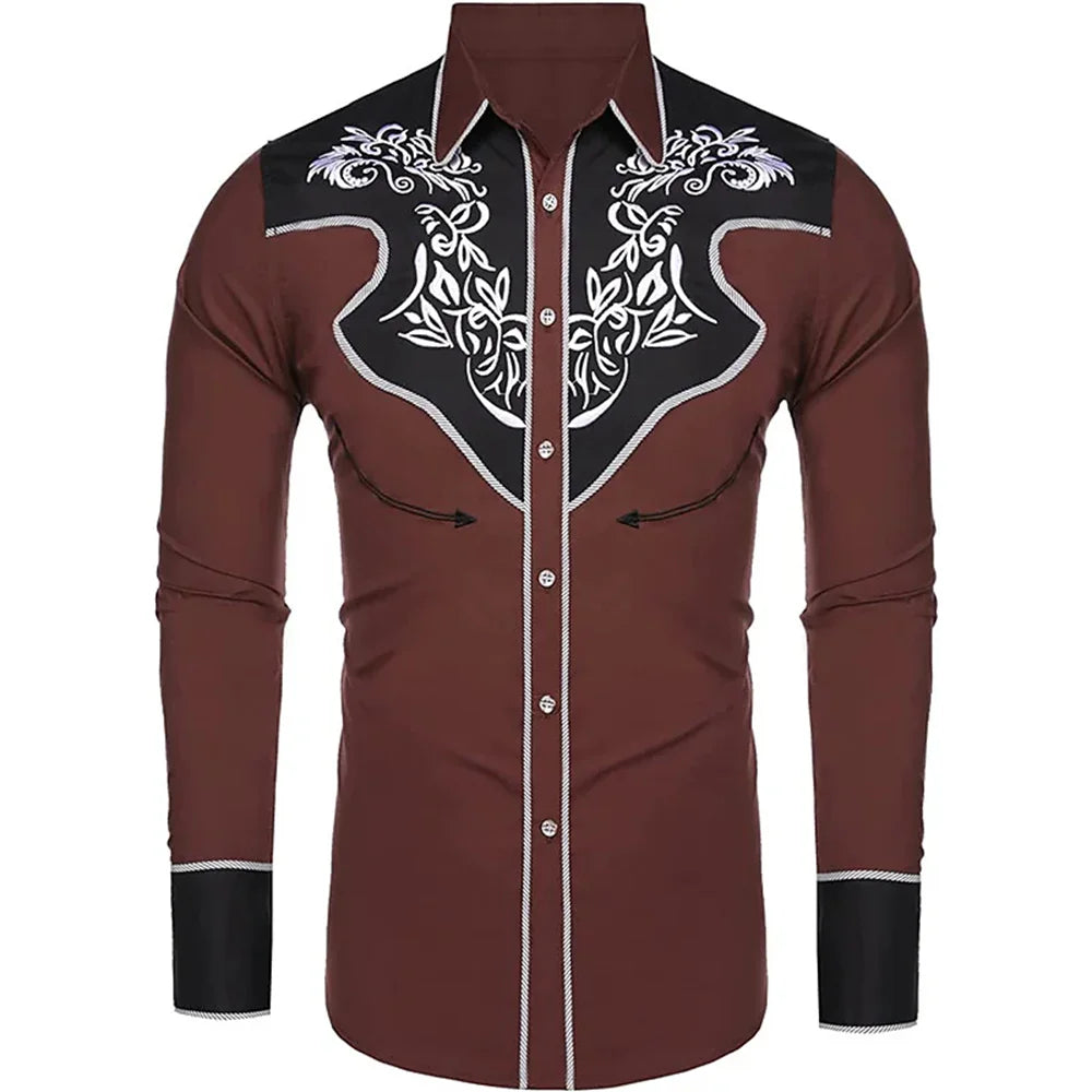 Western Shirt Casual Men's