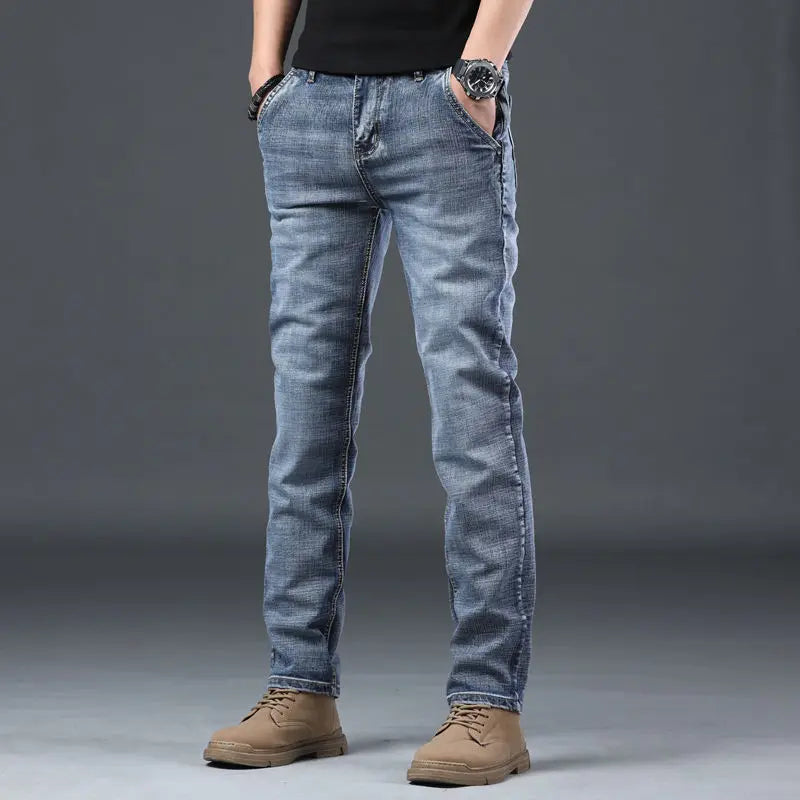 Men's jeans elastic work clothes male cowboy pants designer y2k