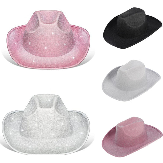 Glitter Cowboy Hat Western Pink Cowboy Cowgirl Hat Men &amp; Women