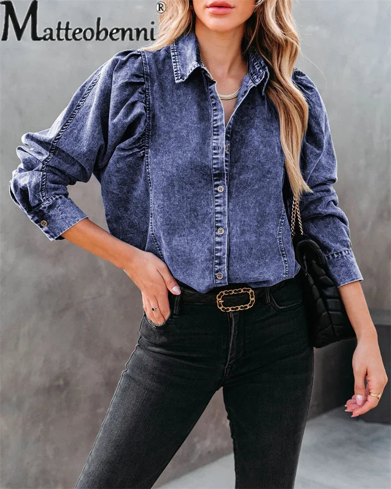 lapel cardigan basic blouse