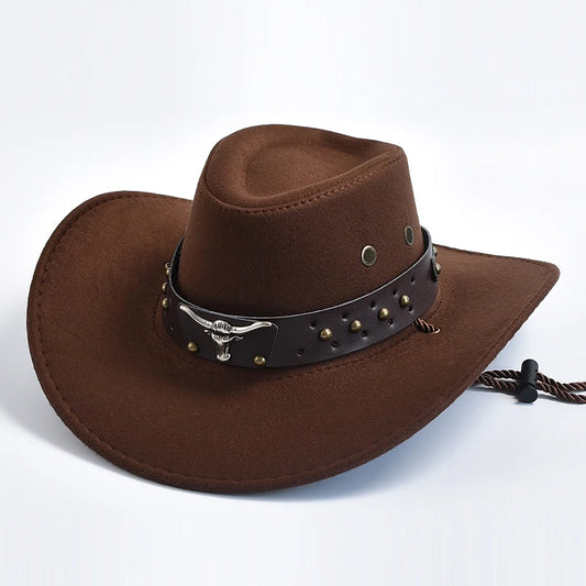 Faux Suede Western Cowboy Hats