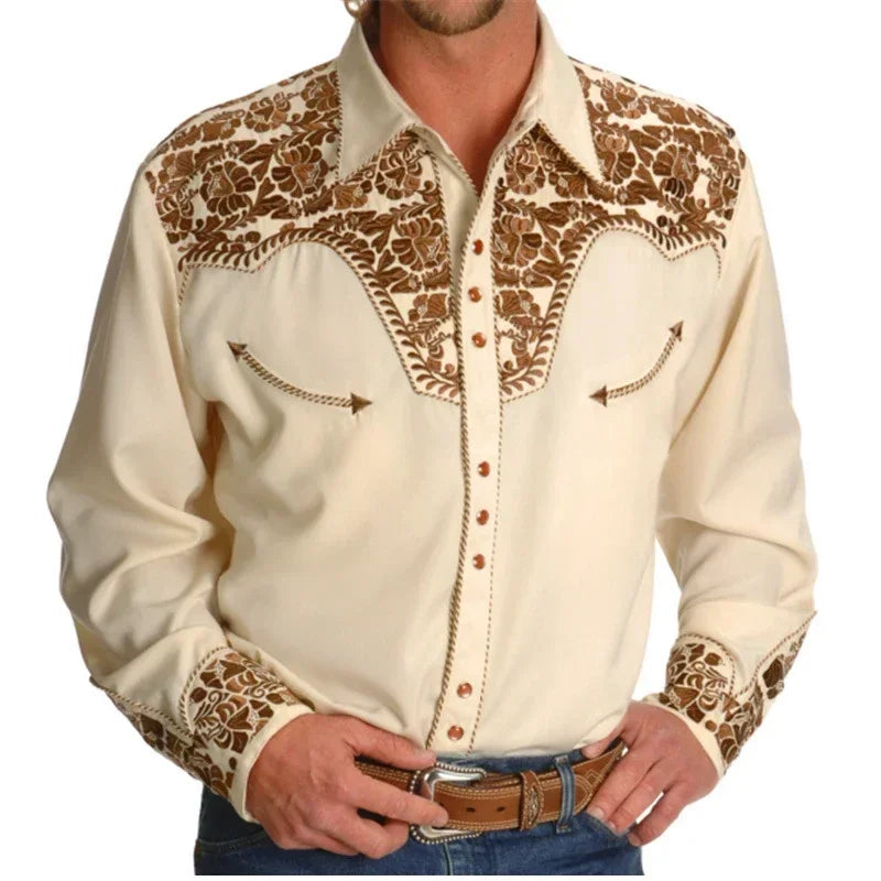 Men's Shirt Cowboy Shirts, Top