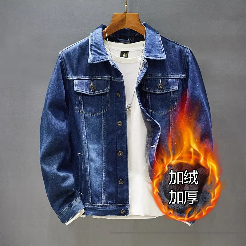 Men's Denim Jacket Thick Coats