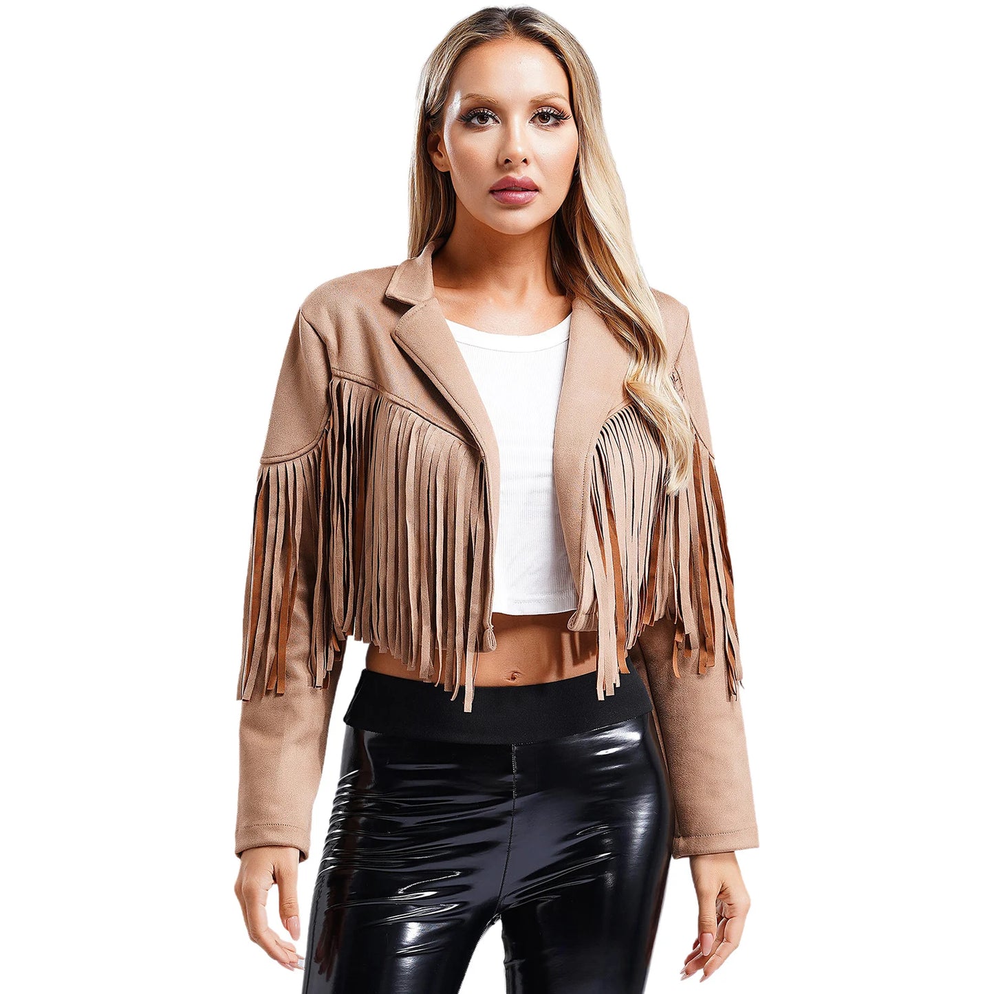 Suede Jackets Lapel Western Cowgirl