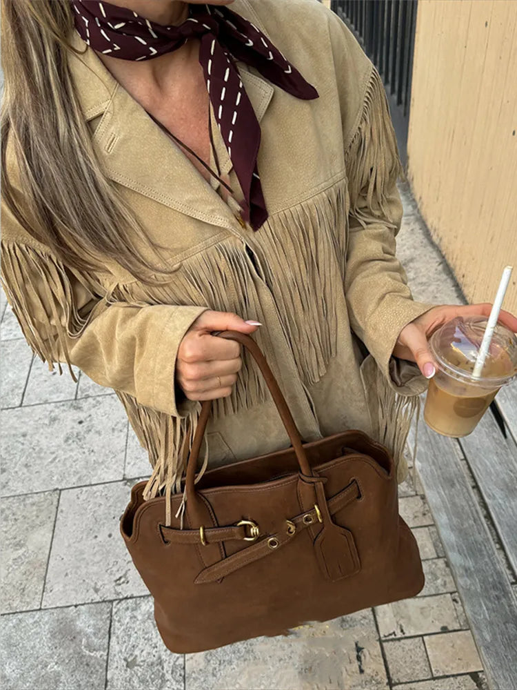 Suede Jackets Women Fashion