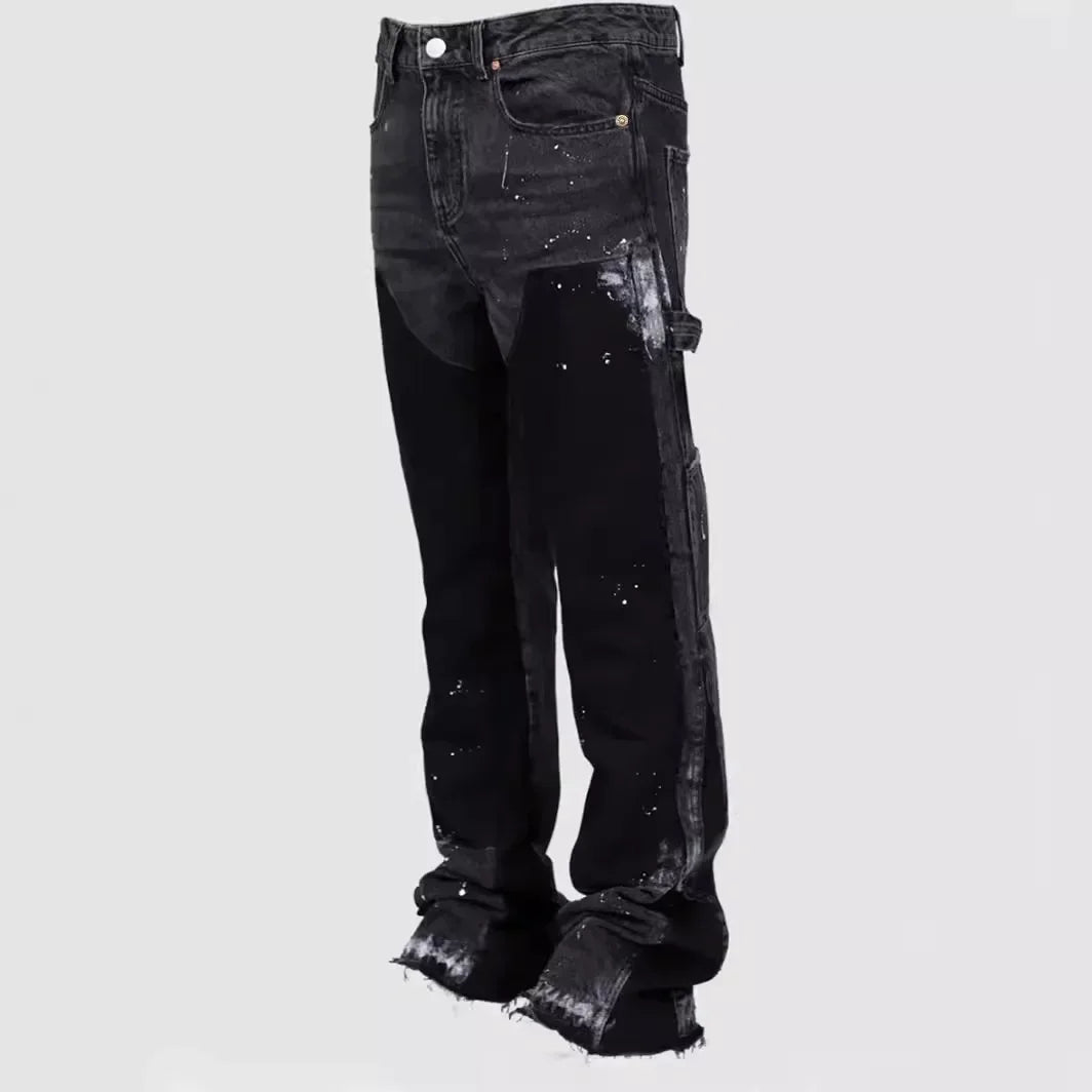 Men's Fashion Jeans Work Pants, European and American Fashion Workwear