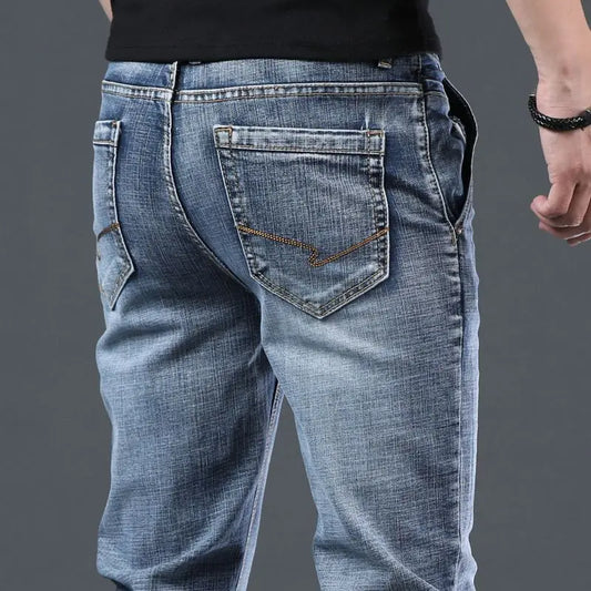 Men's jeans elastic work clothes male cowboy pants designer y2k