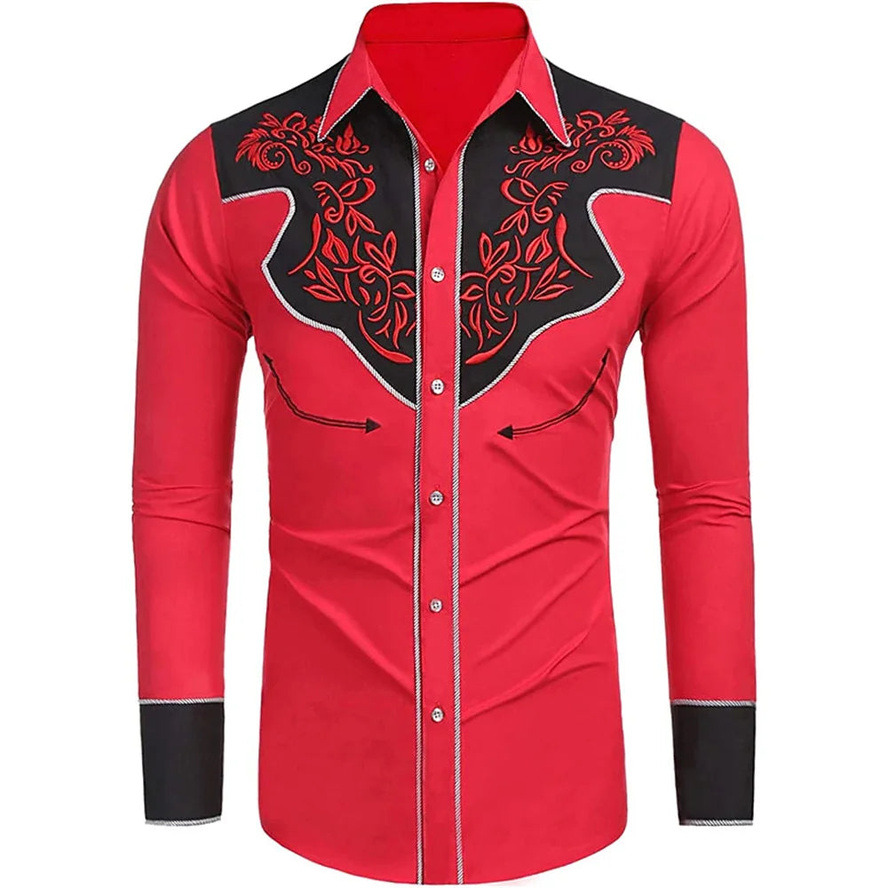 Western Shirt Casual Men's