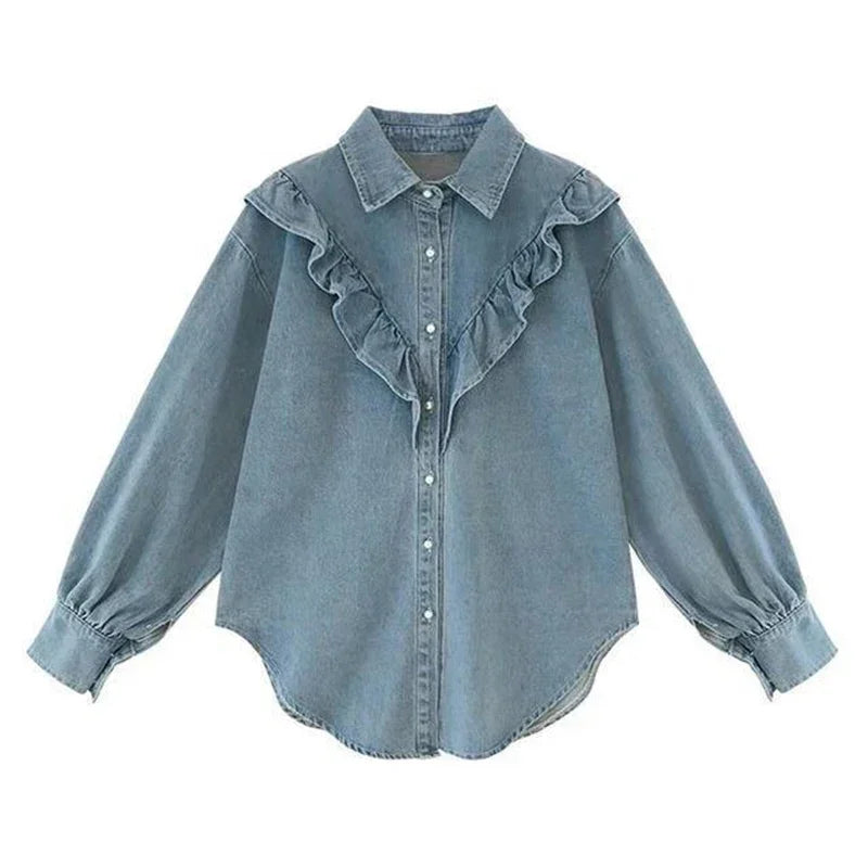 Jean Shirts  Cowboy Blusas N163