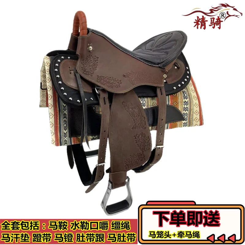 leather saddle complete accessories