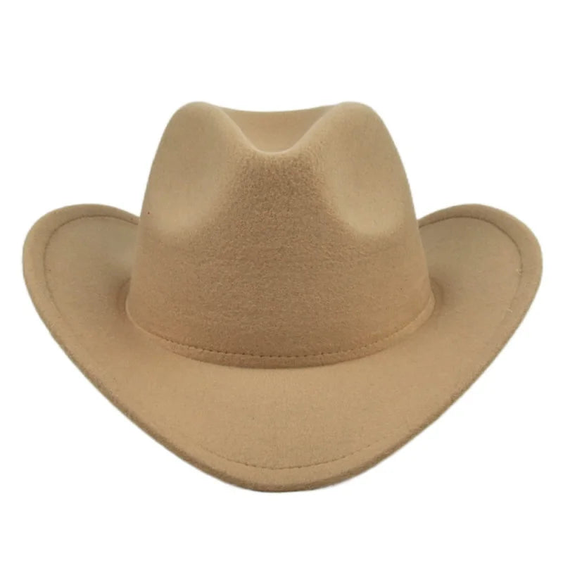 Fashion Cowboy Hat Woolen Hat Fedora Hat Retro