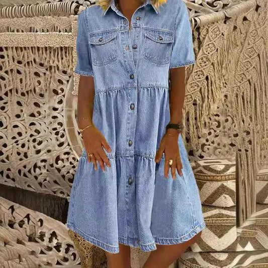 Jeans dresses for women casual shirt